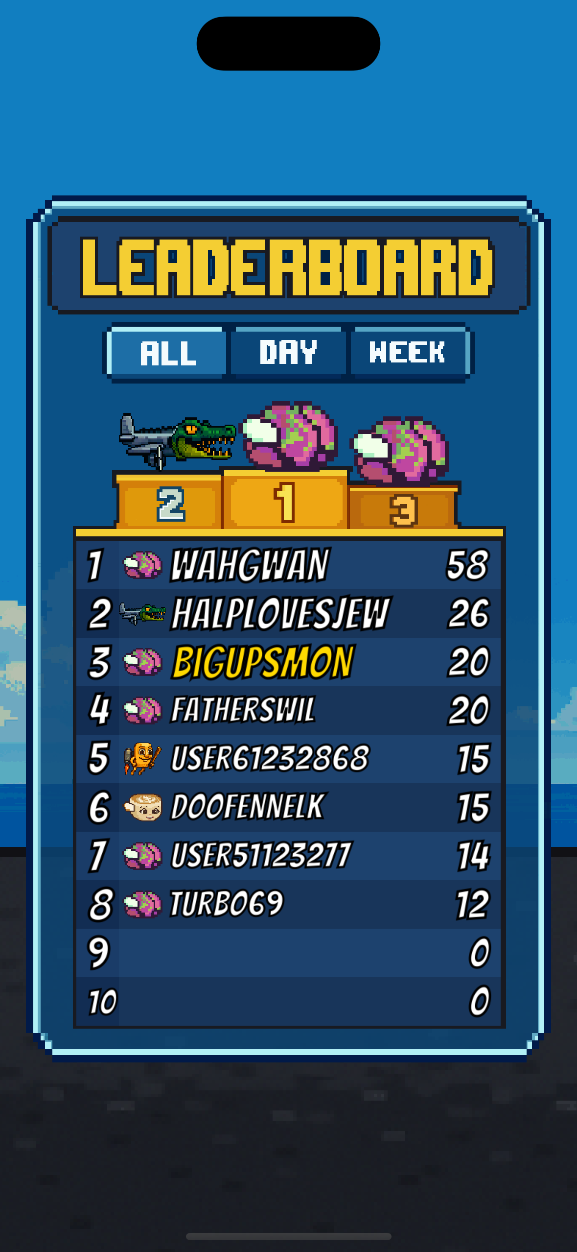 leaderboard screenshot
